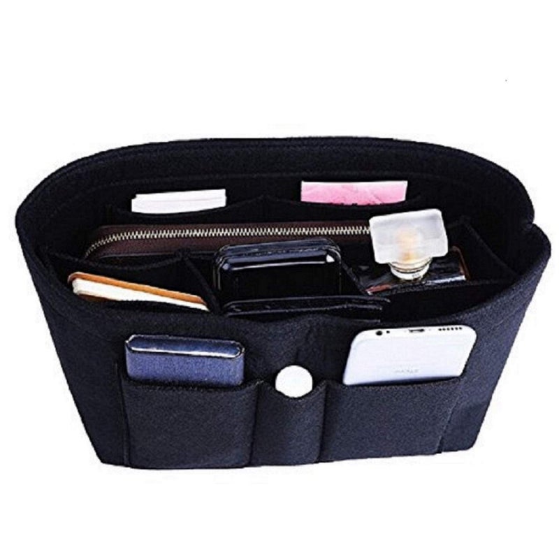 ZTUJO Purse Organizer Insert, Felt Bag Organizer For Handbag Purse Organizer,13 Colors, 6 Size (Slender Large, Black) - Image 1